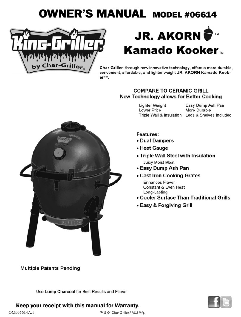 King-Griller JR. AKORN Kamado Kooker 06614 owner's manual