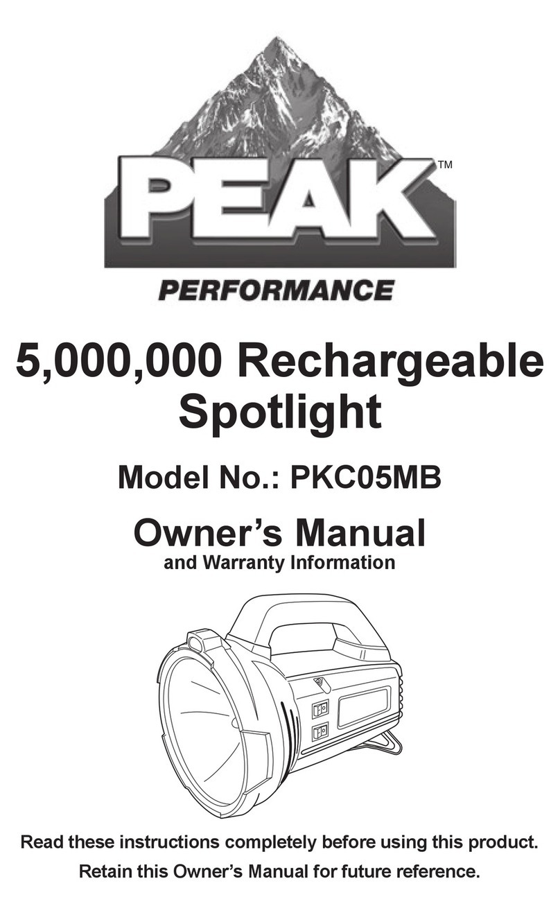 Peak Performance PKC05MB Instruction Manual