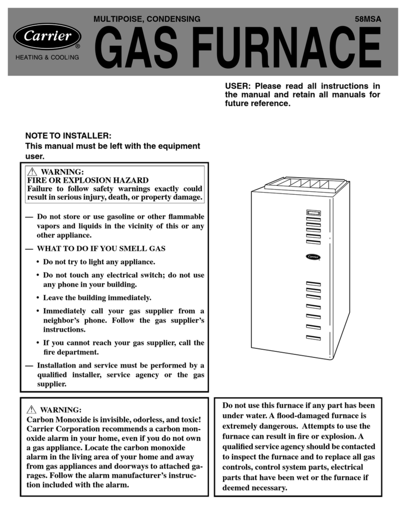 Carrier 58MSA Series instruction manual