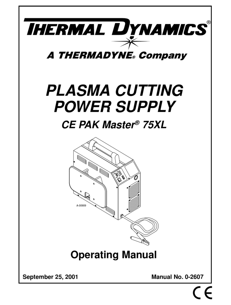 Thermal Dynamics CE PAK Master 75XL operating manual
