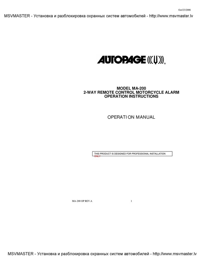 Auto Page MA-200 User manual