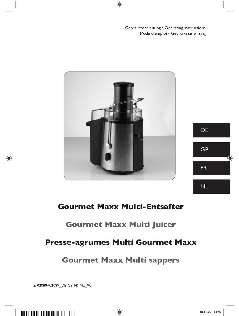 gourmetmaxx Maxx operating instructions