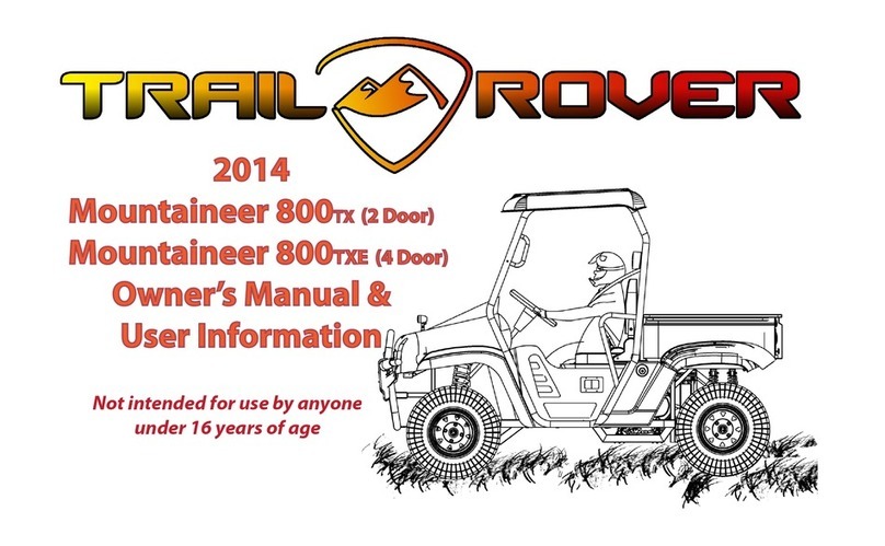 Trail Rover Mountaineer 800TX User manual