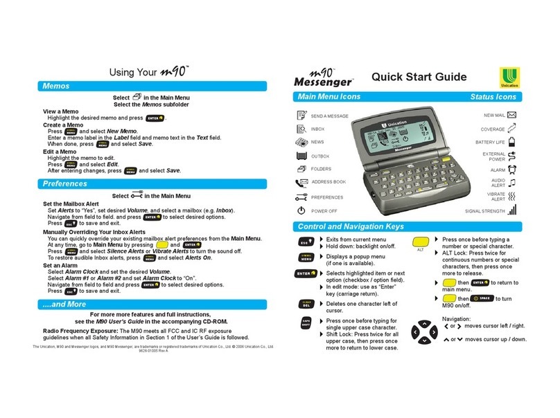 unication Messenger m90 User manual