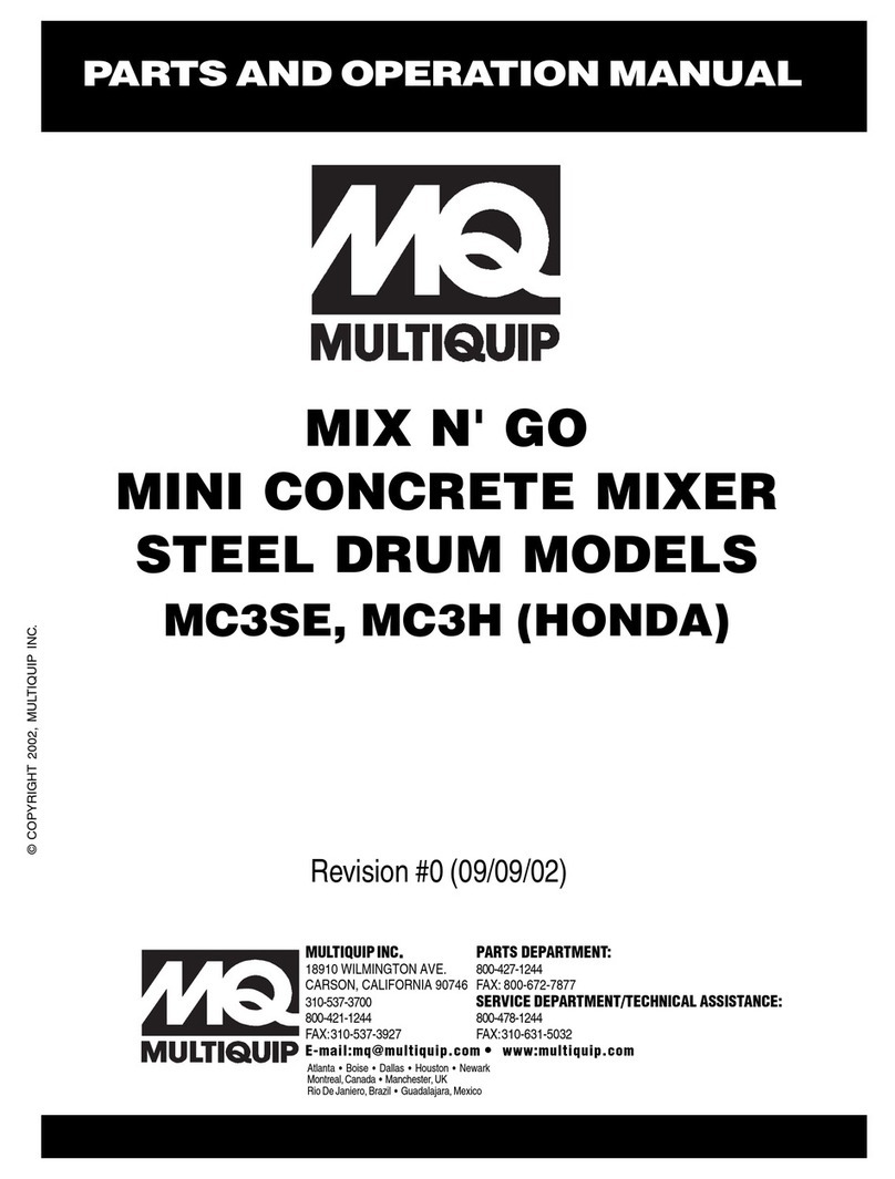 MULTIQUIP Mix-N-Go MC3SE Operation manual