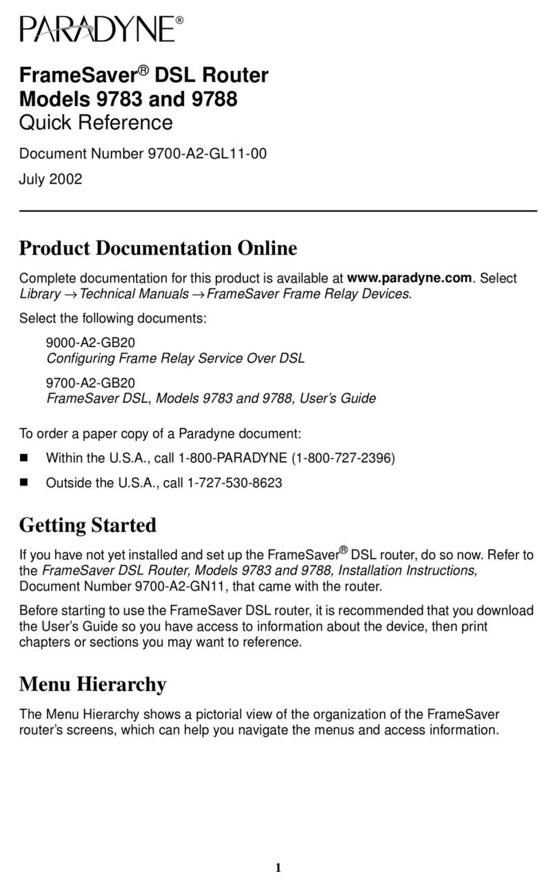 Paradyne FrameSaver 9783 User manual