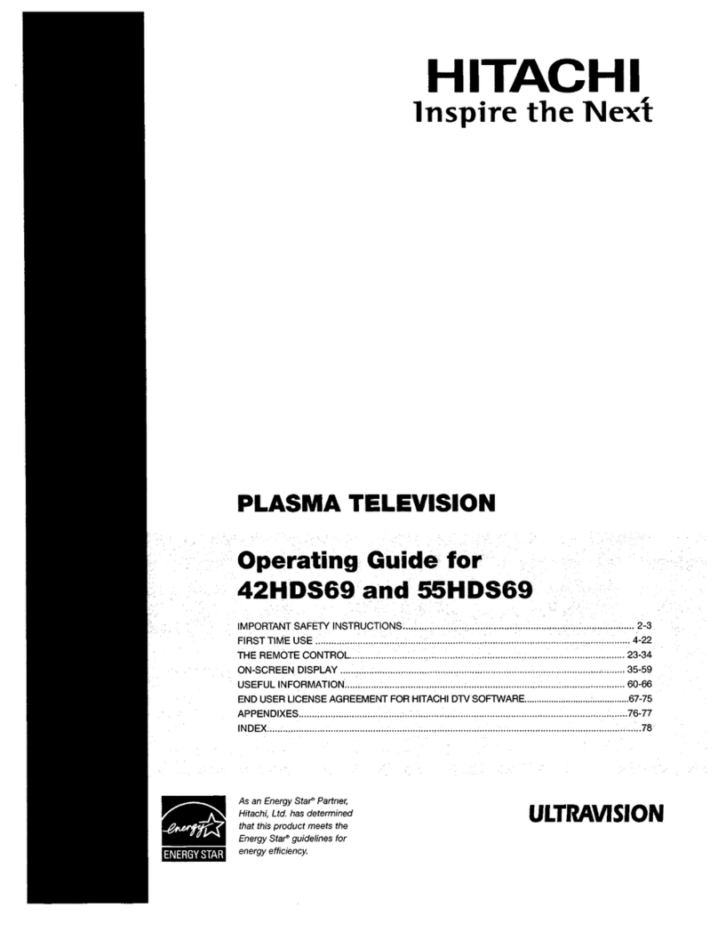 Hitachi 42HDS69 - 42" Plasma TV operating guide