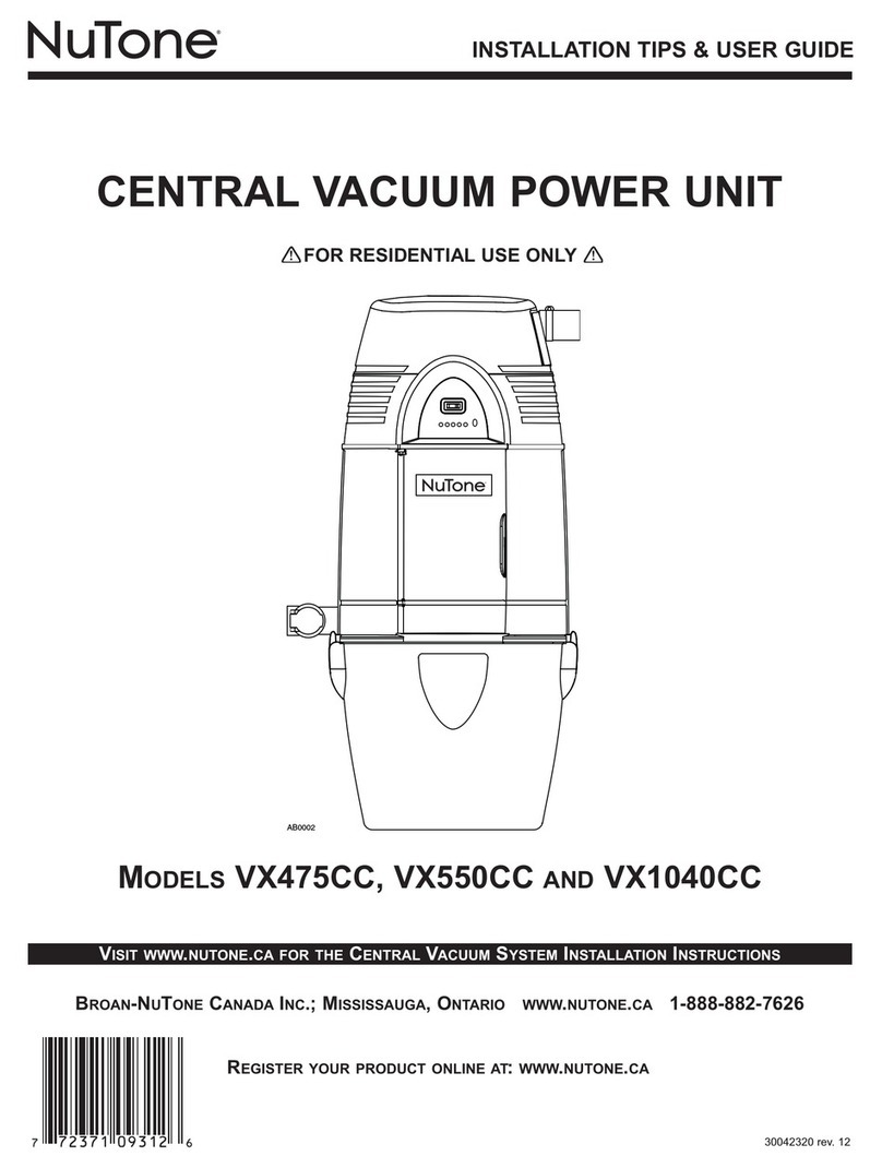 NuTone VX475CC Assembly instructions NuTone VX475CC Assembly instructions
