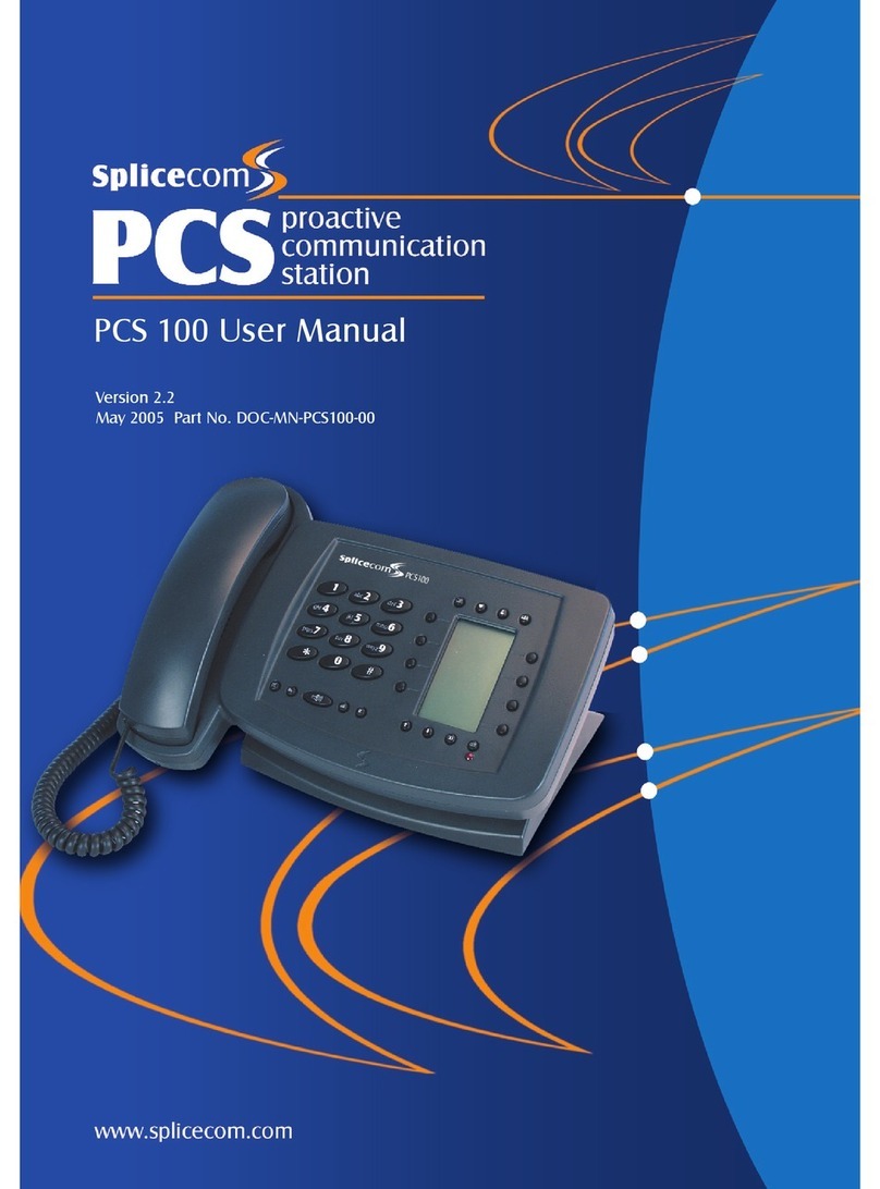 Splicecom PCS 100 User manual