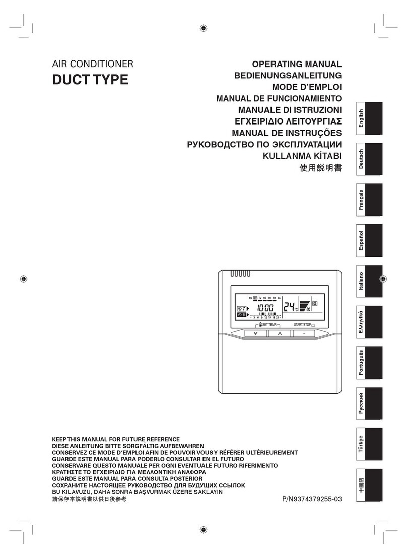 Fujitsu AIR CONDITIONER DUCT TYPE User manual
