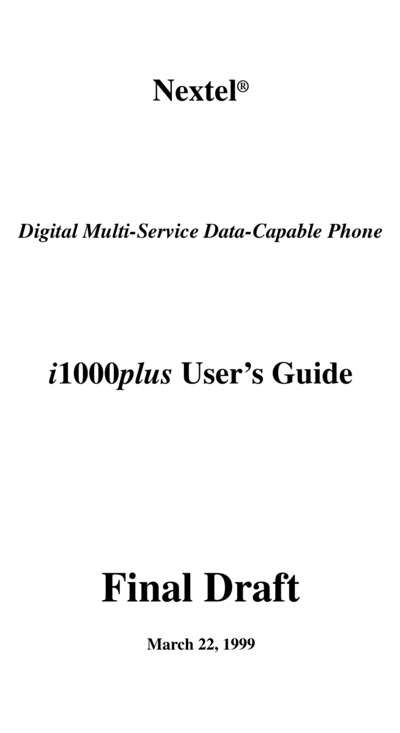 Motorola Nextel iDEN i1000plus User manual