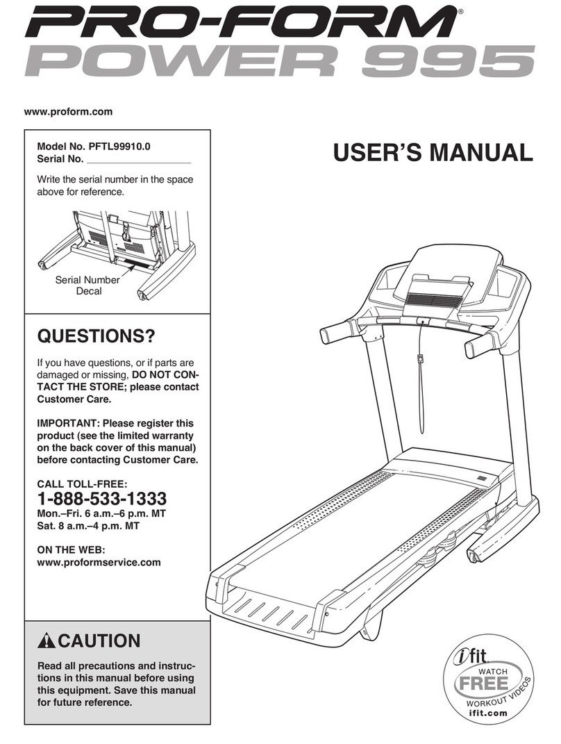 Pro-Form POWER 995 User manual