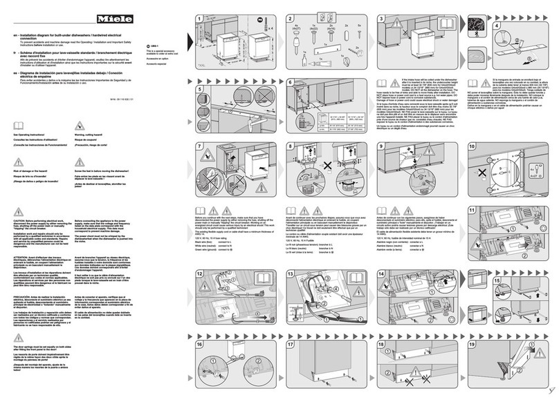 Miele for dishwashers Installation diagram