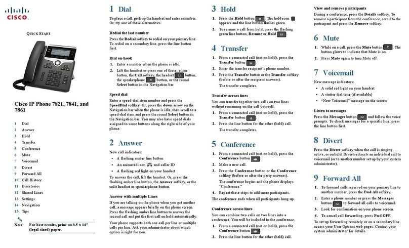 Cisco 7821 User manual