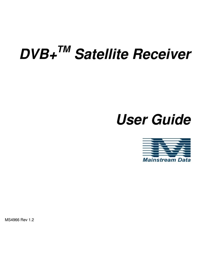 Mainstream Data DVB plus Satellite Receiver user guide Mainstream Data DVB plus Satellite Receiver user guide