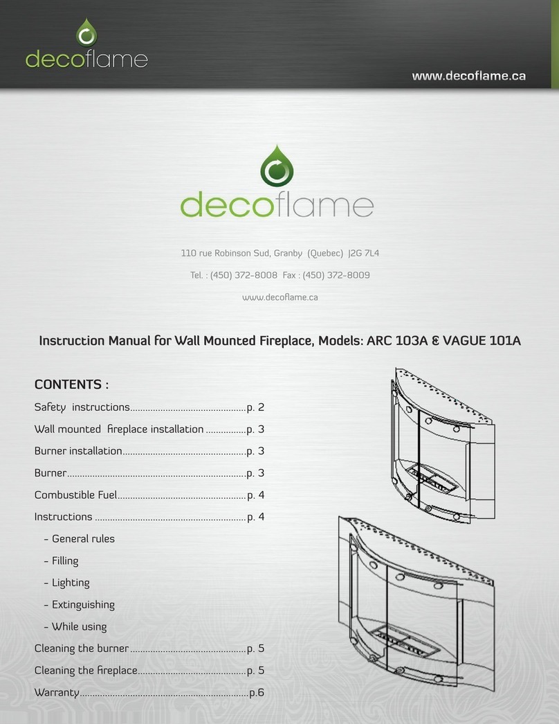 decoflame ARC 103A User manual