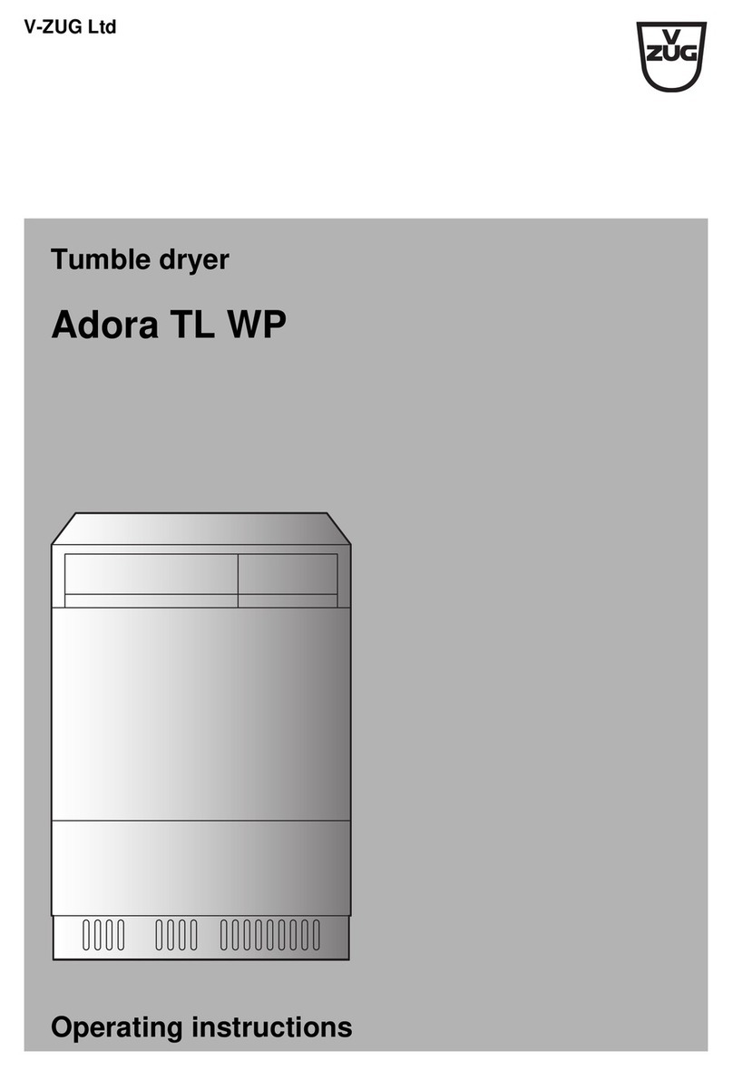 V-ZUG Adora TL WP operating instructions