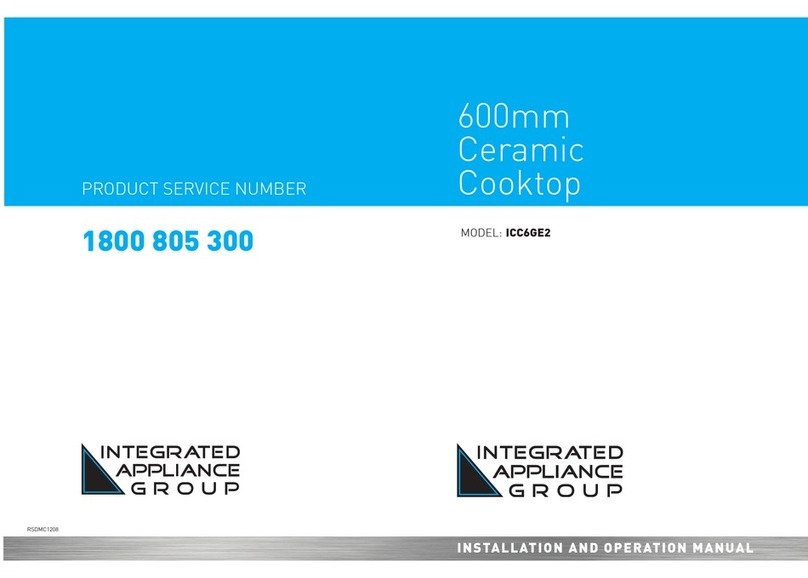 Integrated Appliance group ICC6GE2 Installation and operation manual