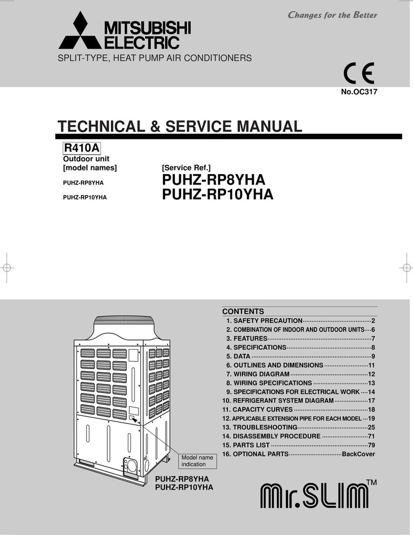 Mitsubishi Electric Mr. Slim PUHZ-RP8YHA Operating manual