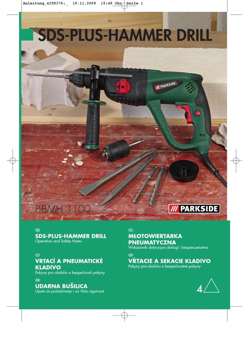 Parkside P-BMH 1100 Operation and safety notes