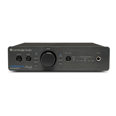 Cambridge Audio AZUR DacMagic Plus User manual Cambridge Audio AZUR DacMagic Plus User manual