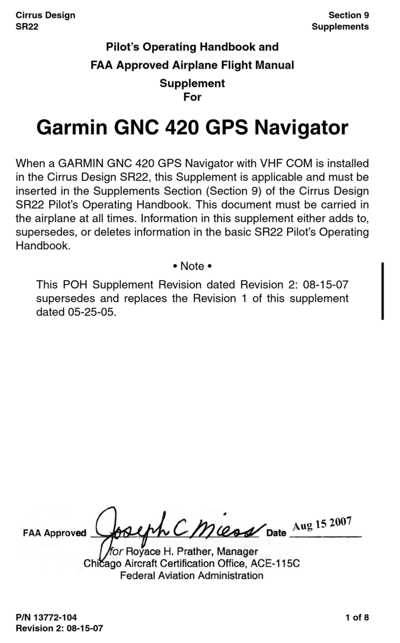 Garmin GNC 420 Owner's manual