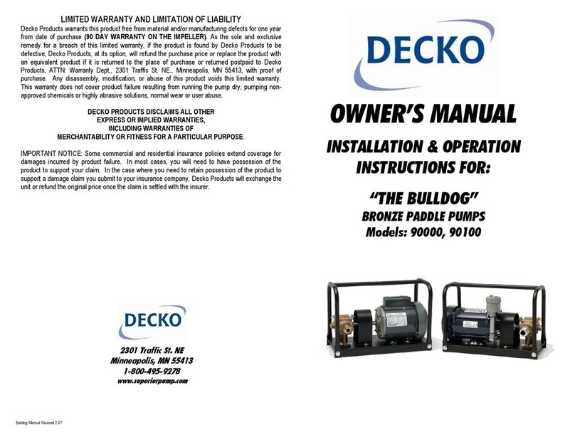 Decko BULLDOG 90000 owner's manual