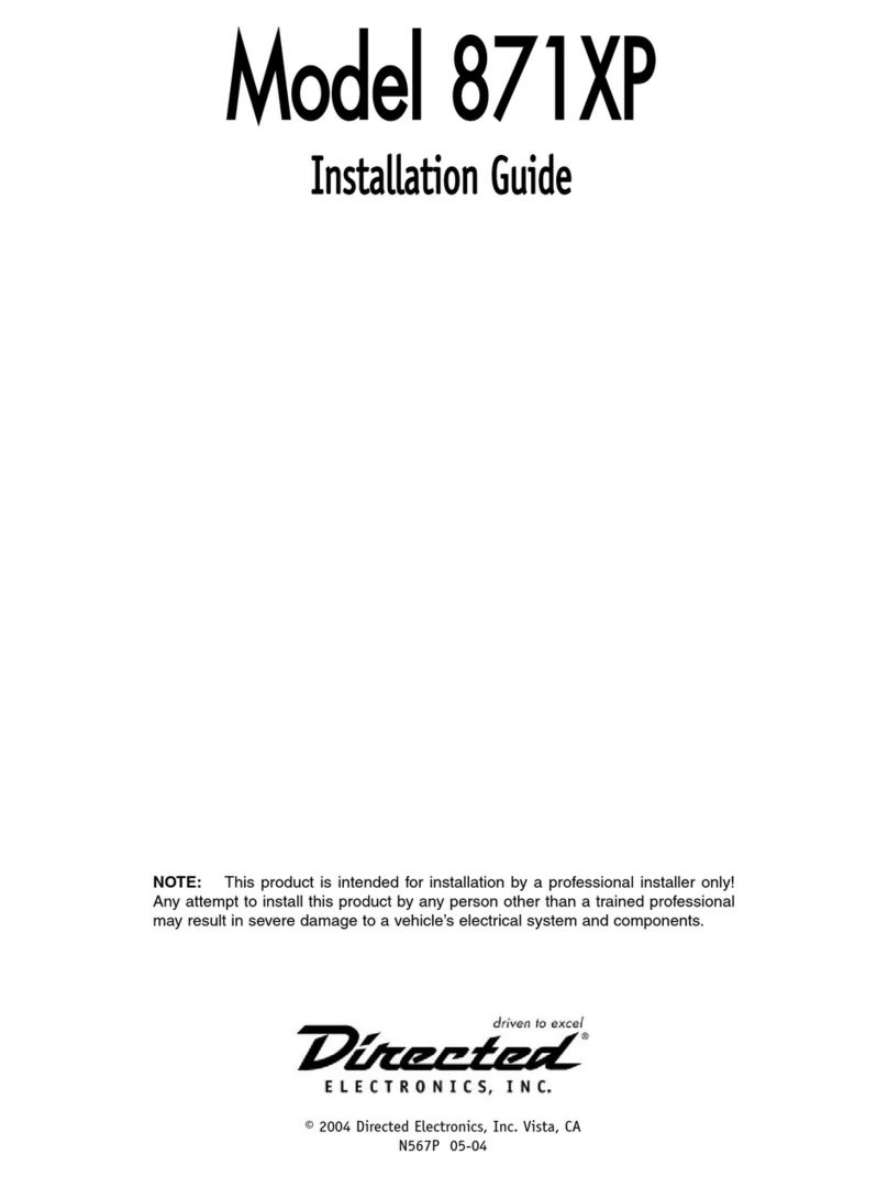 Directed Electronics 871XP User manual