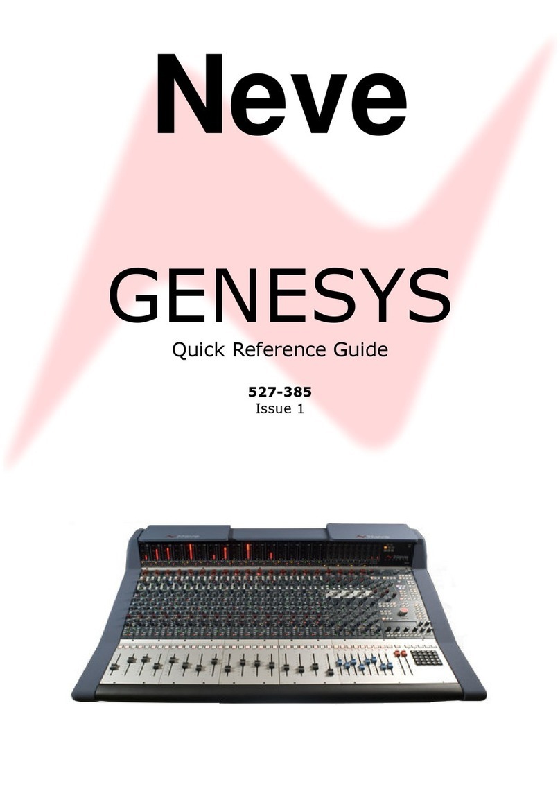 Neve Genesys 527-385 Quick reference guide