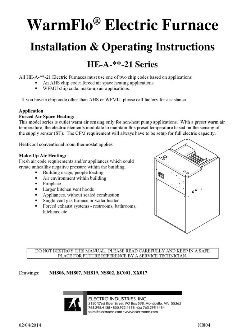WarmFlo HE-A-**-21 Series Installation & operating instructions