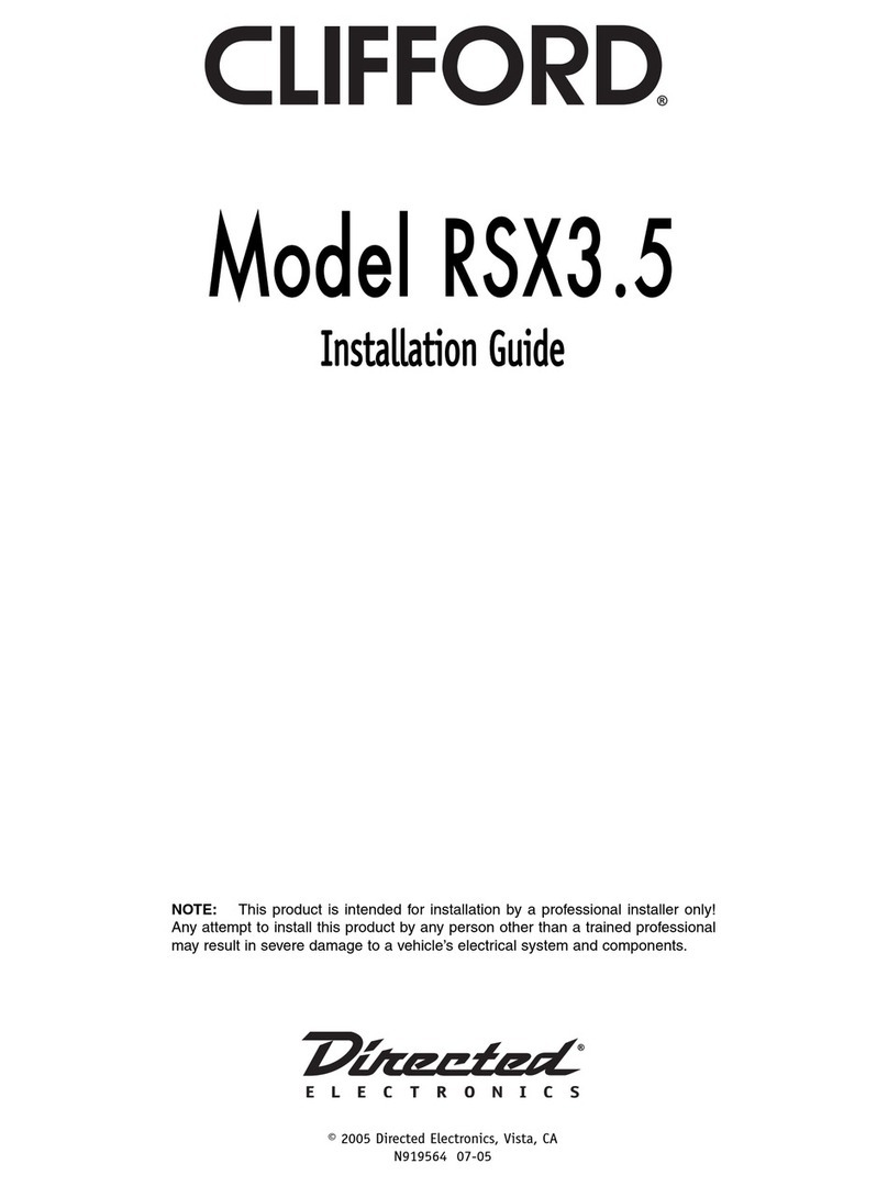 Clifford Model RSX3.5 installation guide