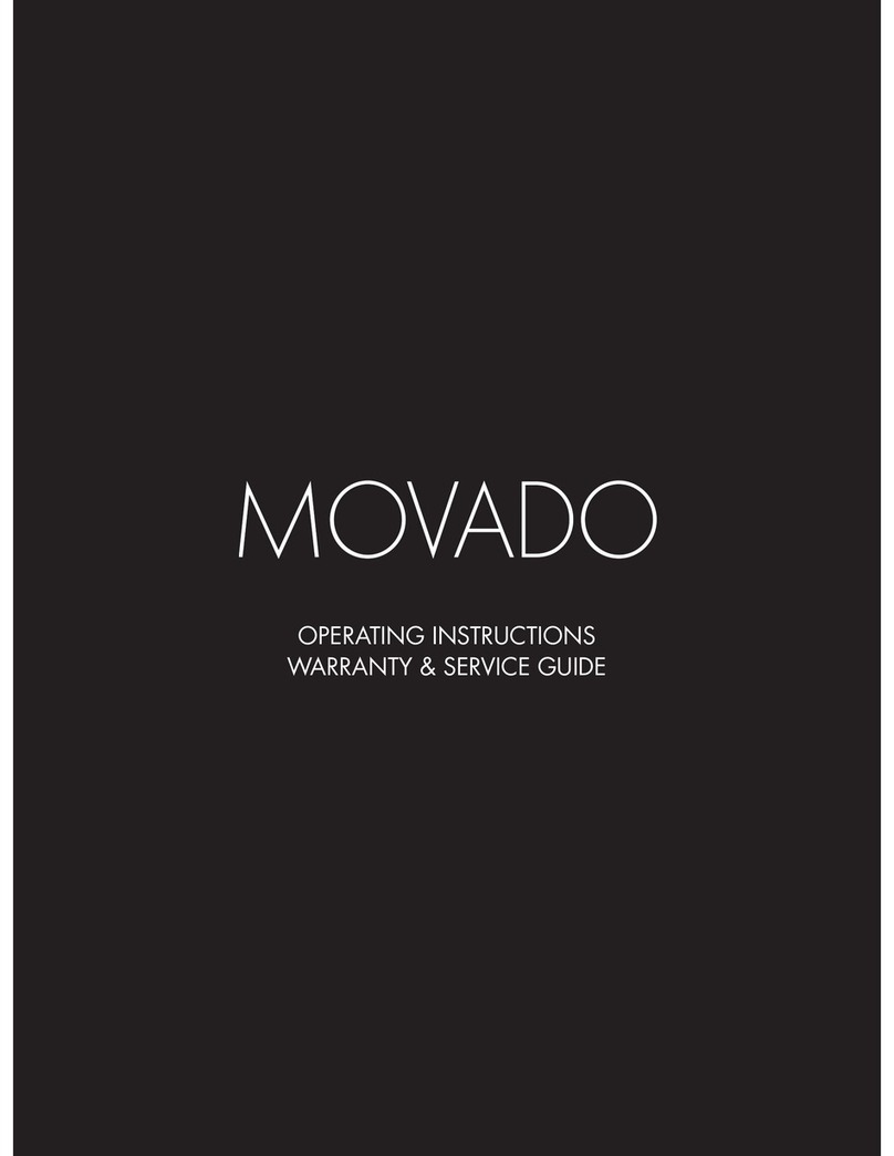 Swiss Movado Operating instructions warranty & service guide