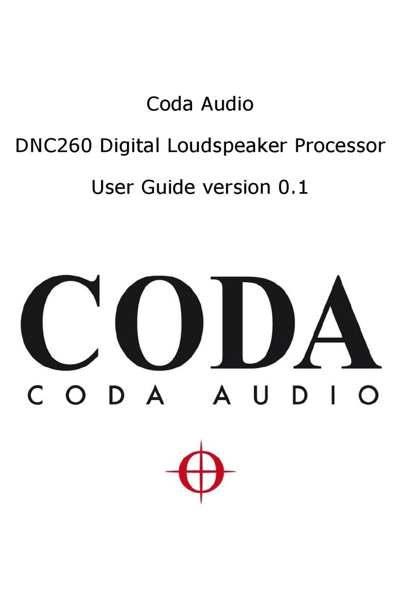Coda DNC260 User manual