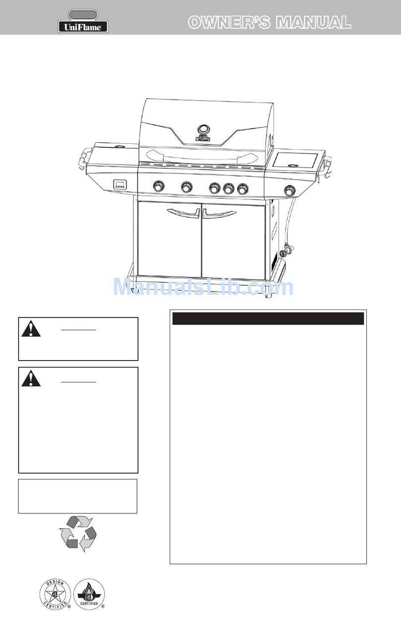 Gold unitflame GBC873W owner's manual