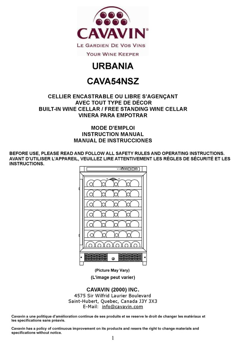 Cavavin URBANIA CAVA54NSZ instruction manual