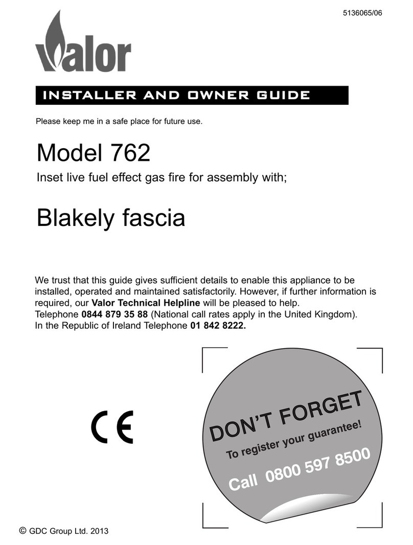 Valor 762 Installer and owner guide
