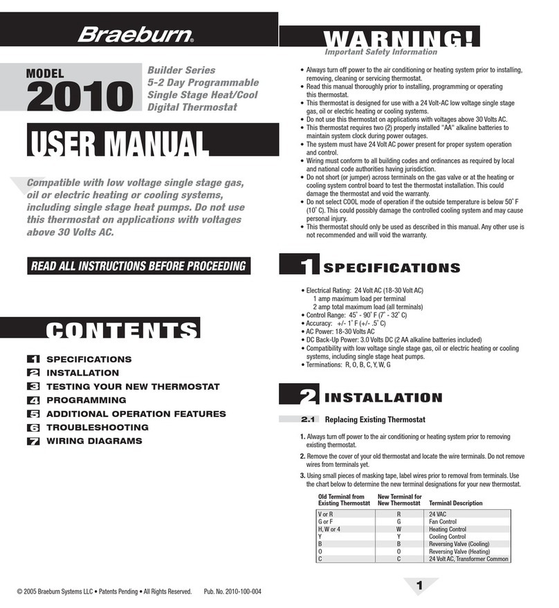 Braeburn 2010 user manual