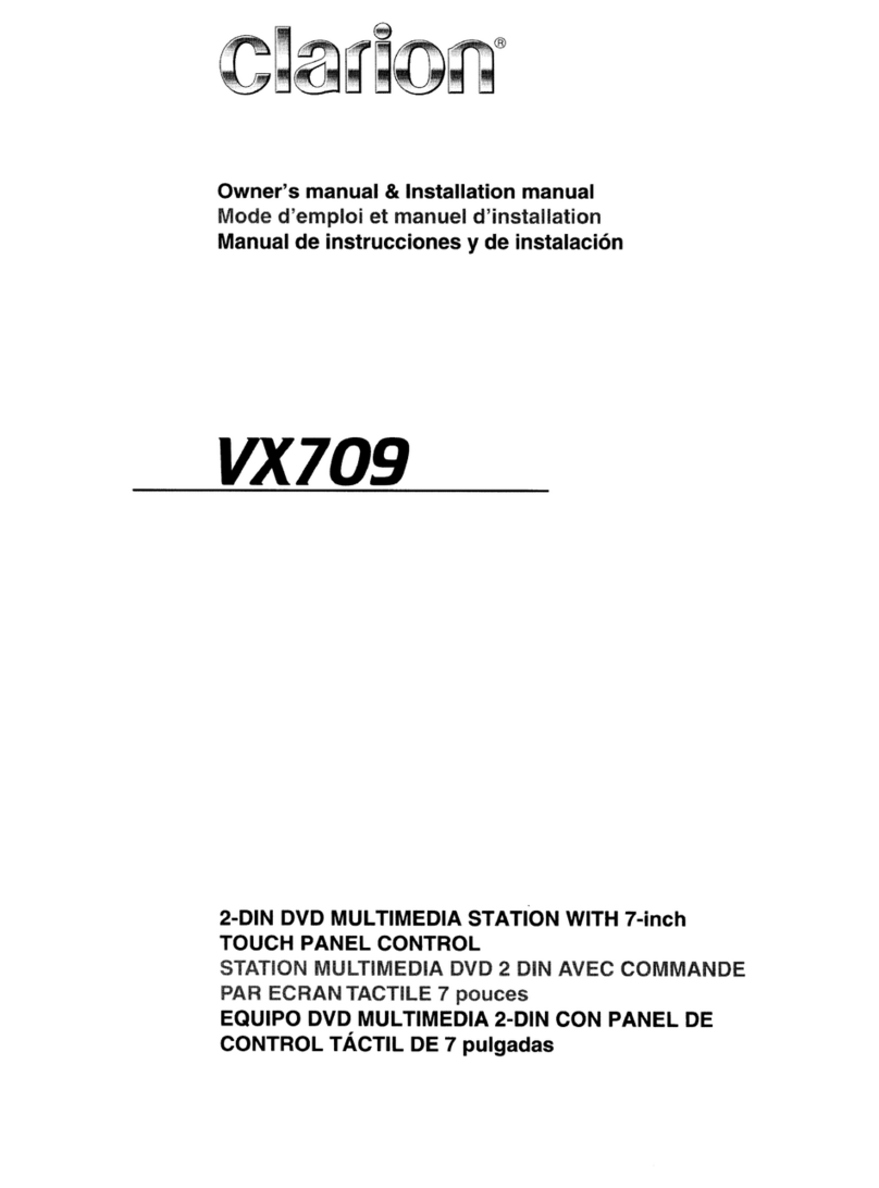 Clarion VX709 Owner's manual & installation manual