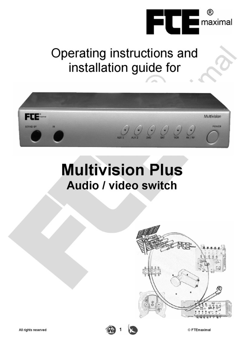 FTE Maximal Multivision Plus Operating instructions and installation guide FTE Maximal Multivision Plus Operating instructions and installation guide