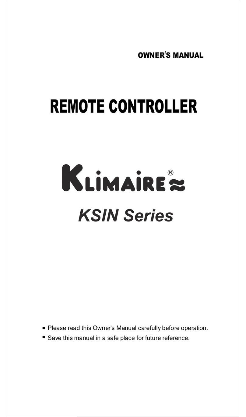 Klimaire KSIN Series User manual