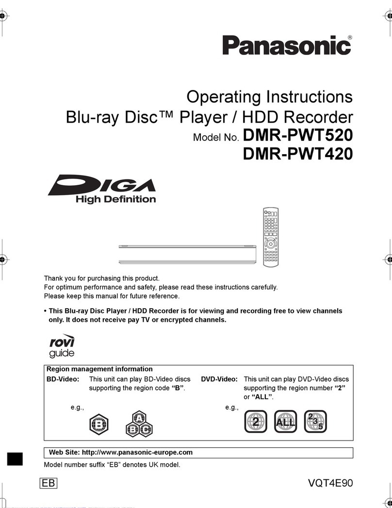 Panasonic Diga DMR-PWT520 User manual