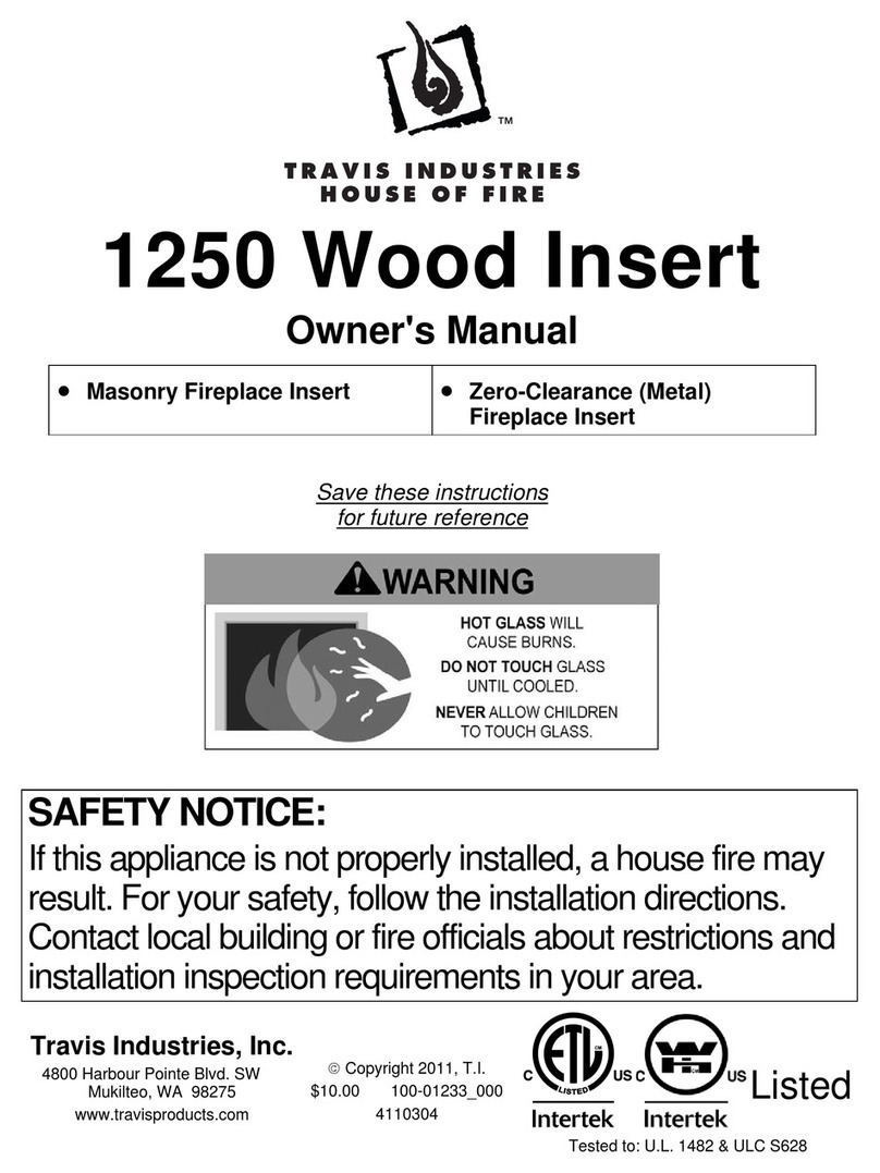 Travis Industries 1250 Insert User manual