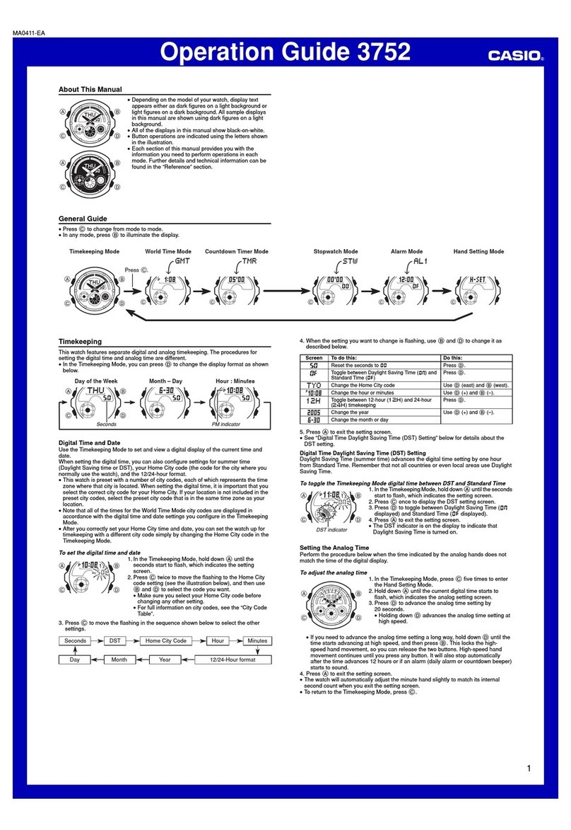 Casio 3752 User manual