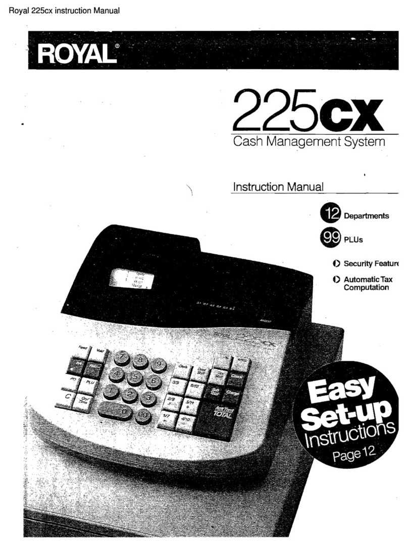 Royal 225cx User manual