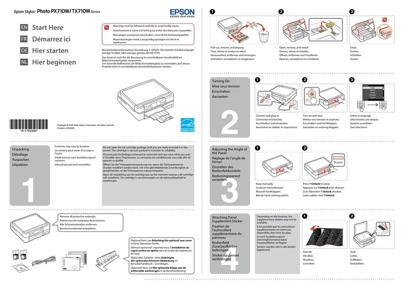 Epson Stylus Photo PX710W Series User manual