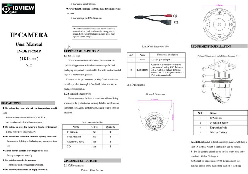 ID View IV-DEF362MP user manual
