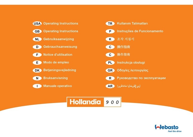 Webasto Hollandia 900 User manual Webasto Hollandia 900 User manual