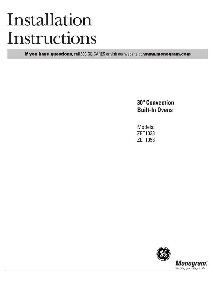 GE Monogram ZET1038 User manual