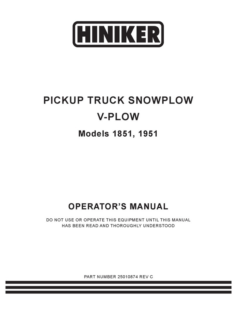 Hiniker V-PLOW 1851 Operator's manual