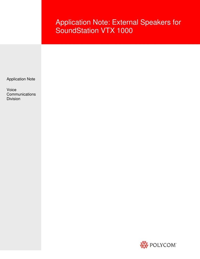 Polycom SoundStation VTX 1000 Installation and operating instructions Polycom SoundStation VTX 1000 Installation and operating instructions